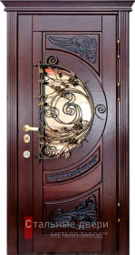 Стальная дверь Дверь с стеклом №6 с отделкой МДФ ПВХ