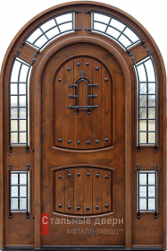 Стальная дверь Арочная дверь №4 с отделкой Массив дуба