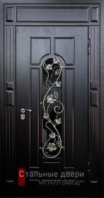 Стальная дверь Дверь с стеклом №25 с отделкой МДФ ПВХ