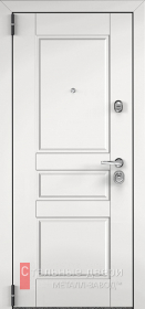 Стальная дверь Входная дверь с белыми МДФ панелями №8 с отделкой МДФ ПВХ